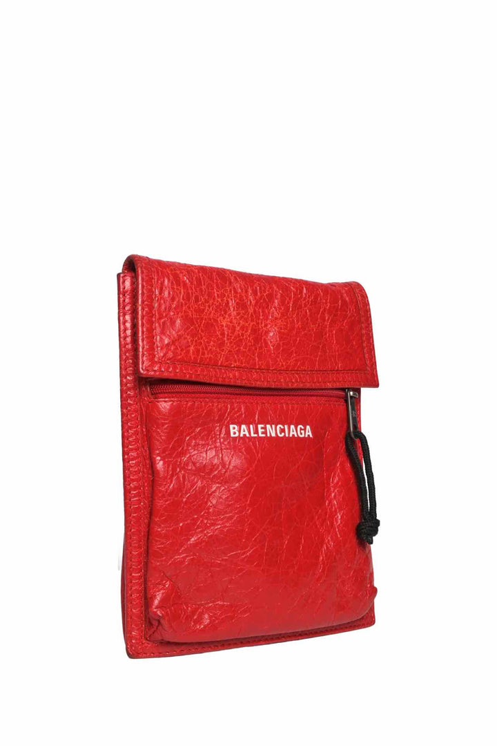 Balenciaga F/W 2020 Crinkled Leather Explorer Pouch Crossbody