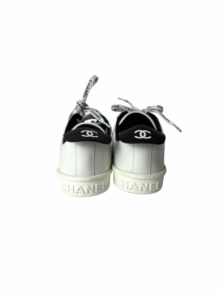 Chanel Leather Logo  Size 36.5 Sneaker