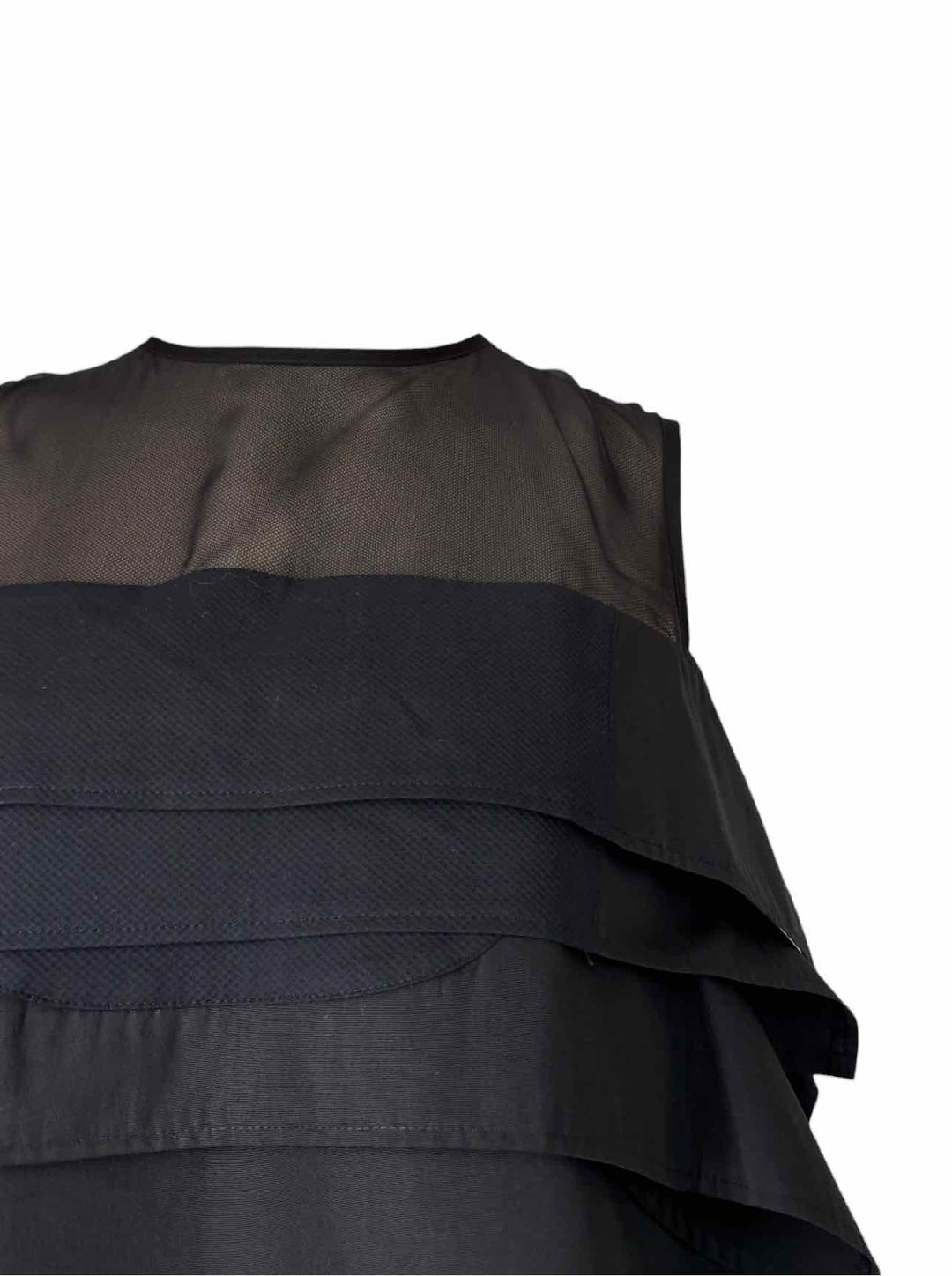 Sacai Size 4 Pleated Panel Cotton Blend Tank Top