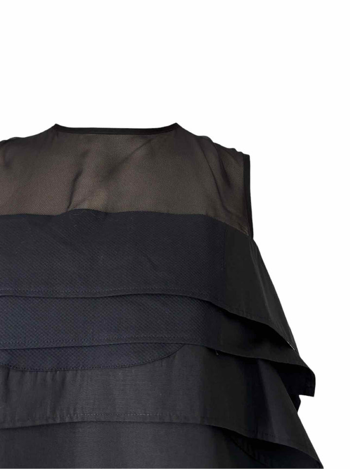 Sacai Size 4 Pleated Panel Cotton Blend Tank Top