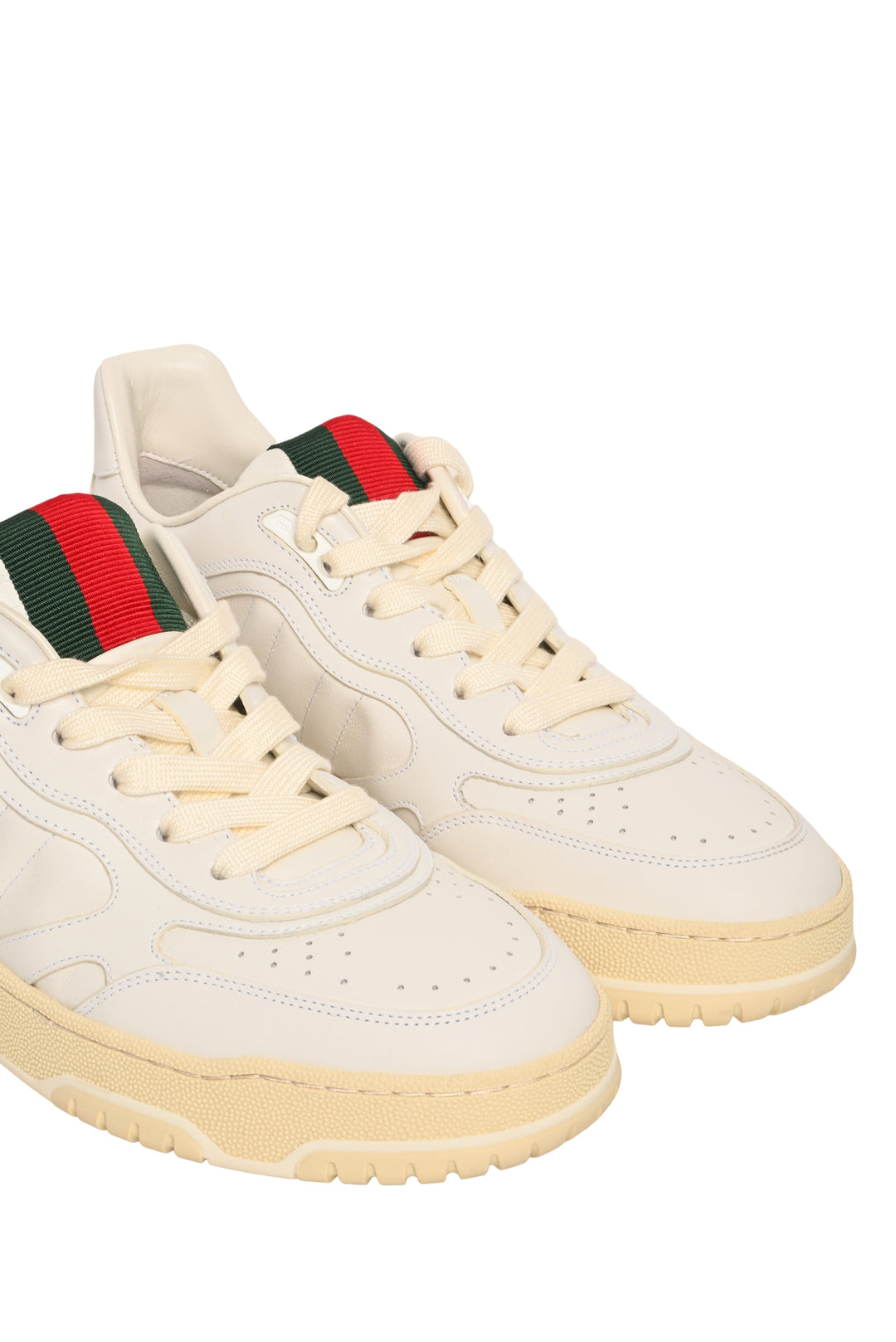 Gucci Size 39 Re-Web Low Top Leather Sneaker