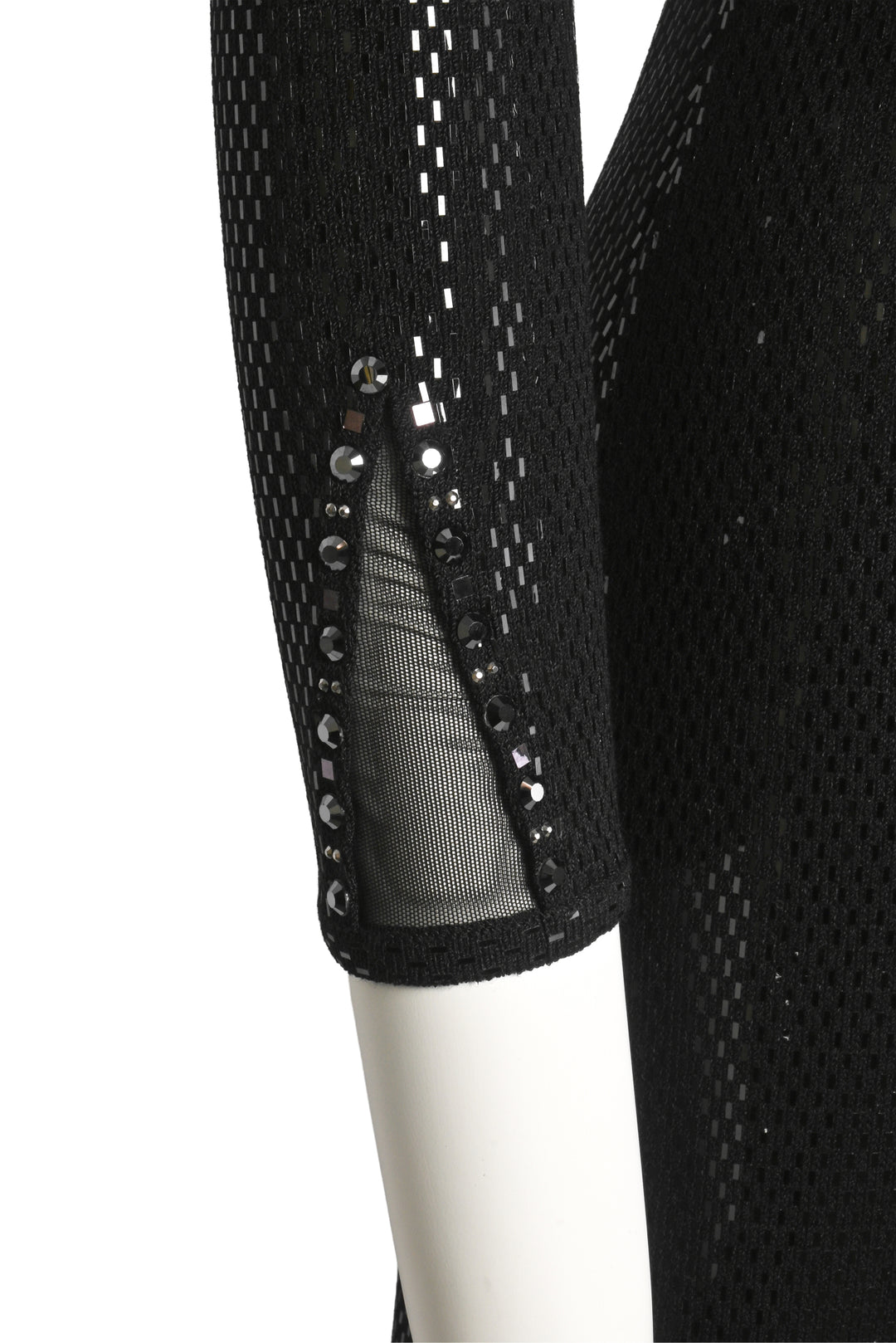 St. John Couture Size 4 Embellished Mesh Cutout Maxi Dress