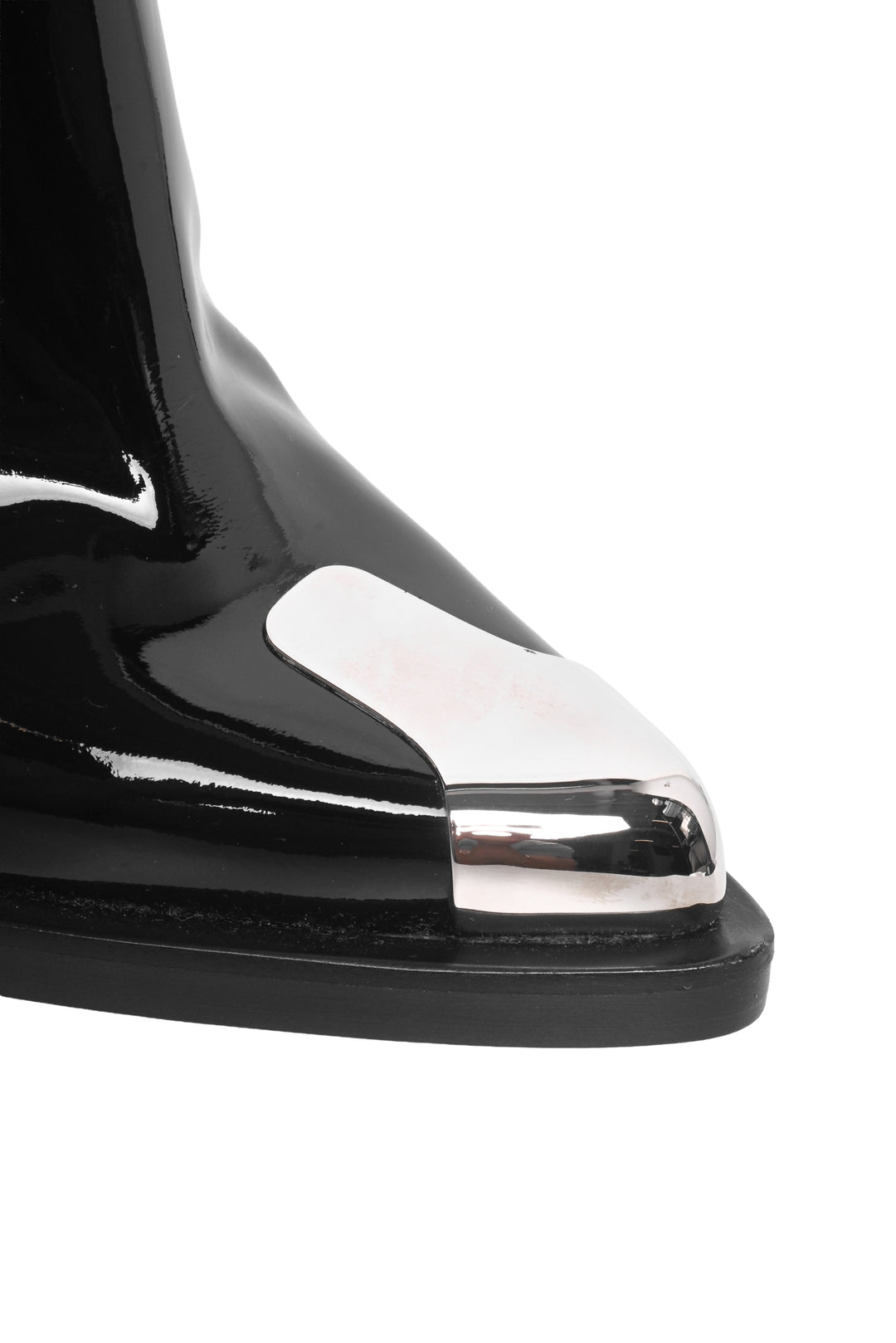 Alexander Mcqueen Size 37 Patent Leather Knee Boots
