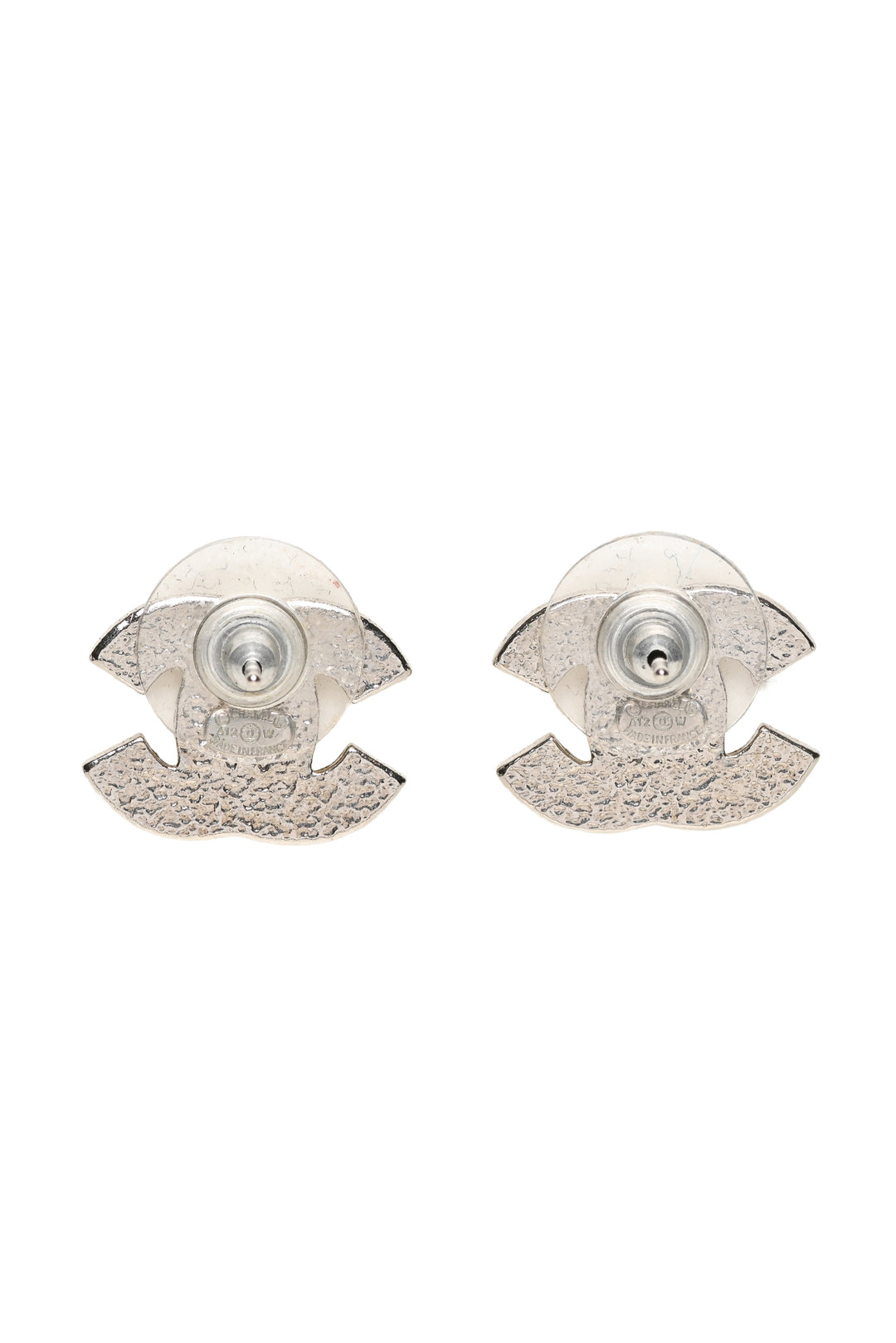 Chanel 2012 Crystal CC Stud Earrings
