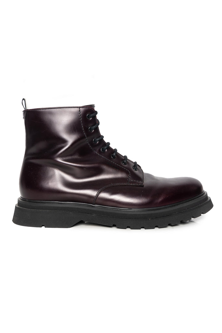 Mens Shoe Size 12 Prada Men's Cordovan Lace-up Boots