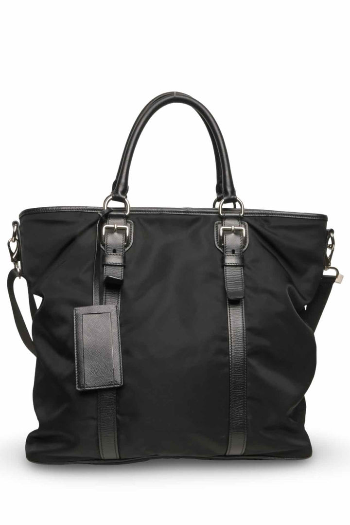 Prada Leather Trimmed Nylon Tote