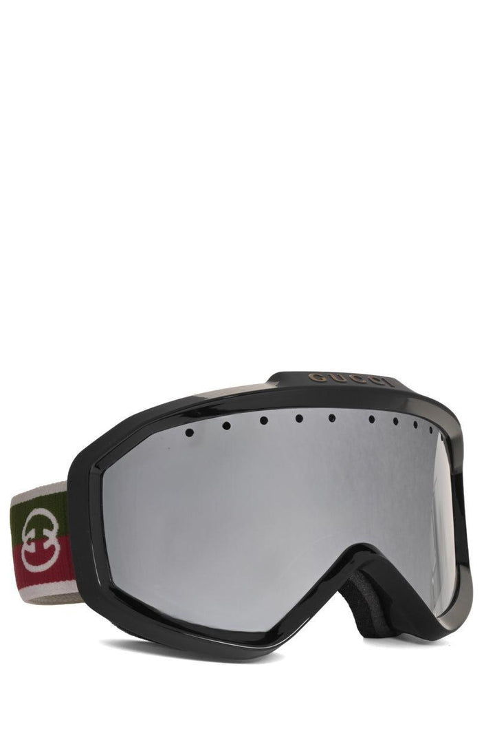 Gucci Logo Mirrored Shield Snow Ski Goggles Eyewear