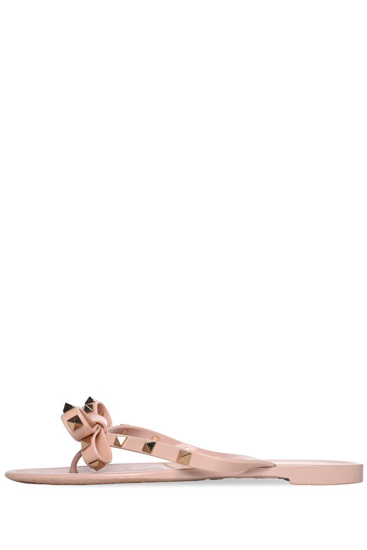 Valentino Size 38 Rockstud Rubber Slipper