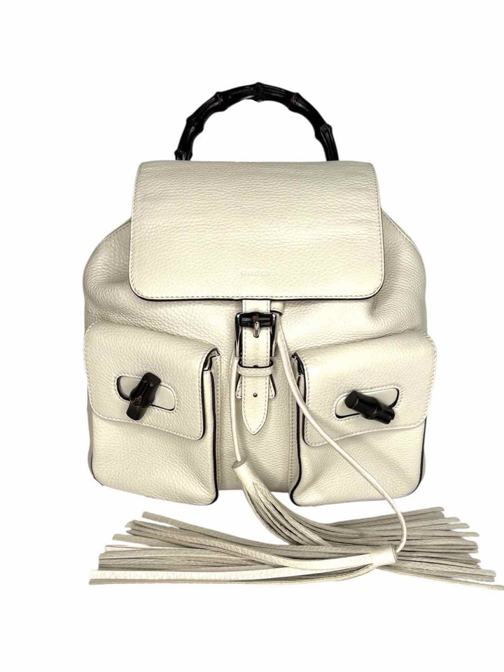 Gucci Bamboo Trim Leather  BackPack