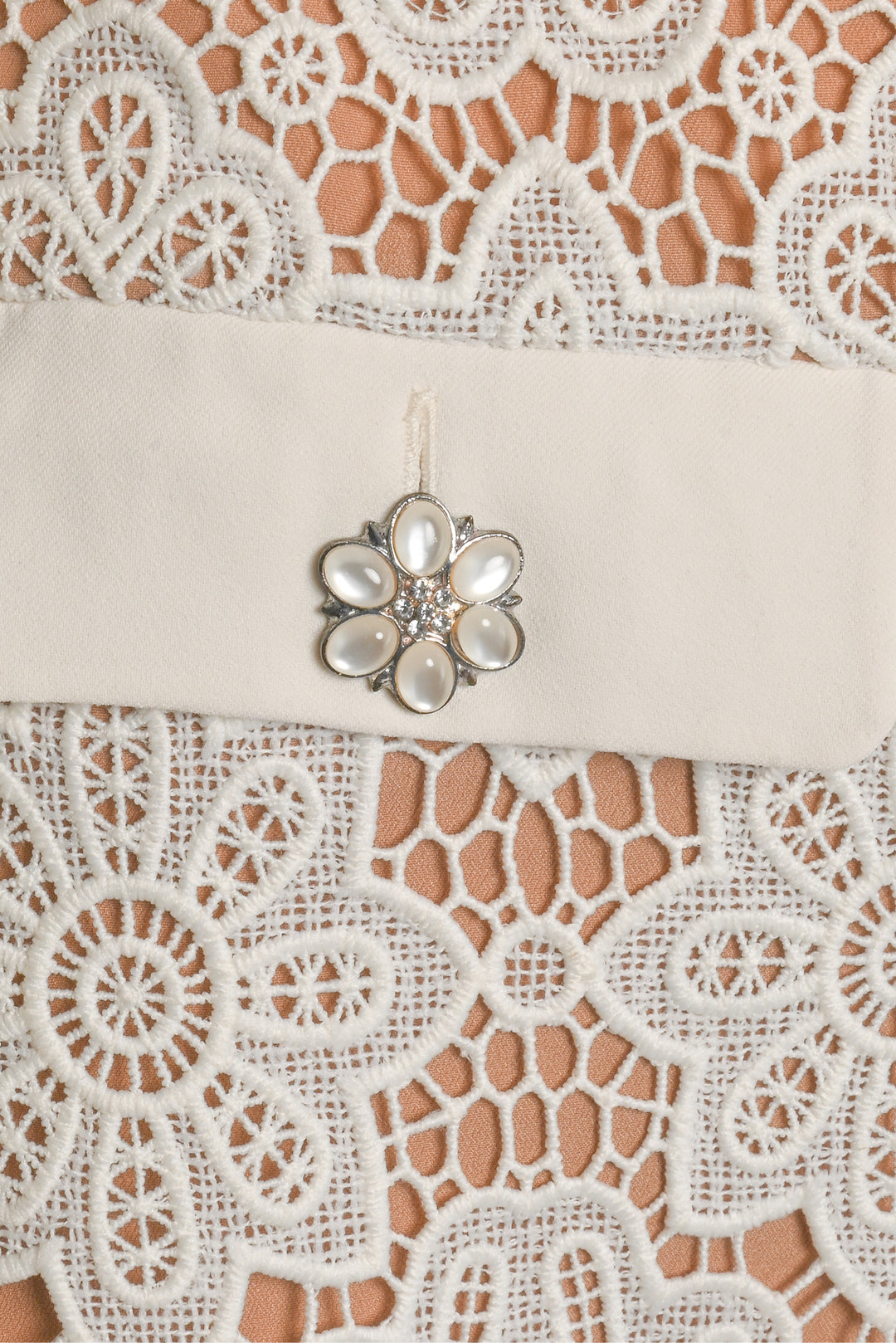Self Portrait Size 2 Floral Guipure Cropped Jacket & Mini Skirt Set