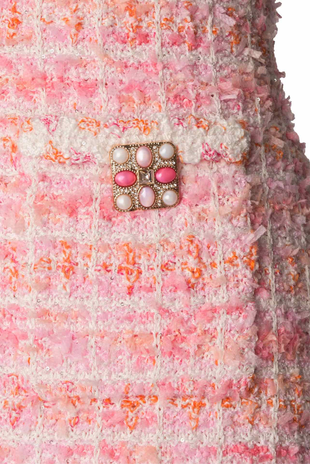 Self Portrait Size L Check Knit Skirt