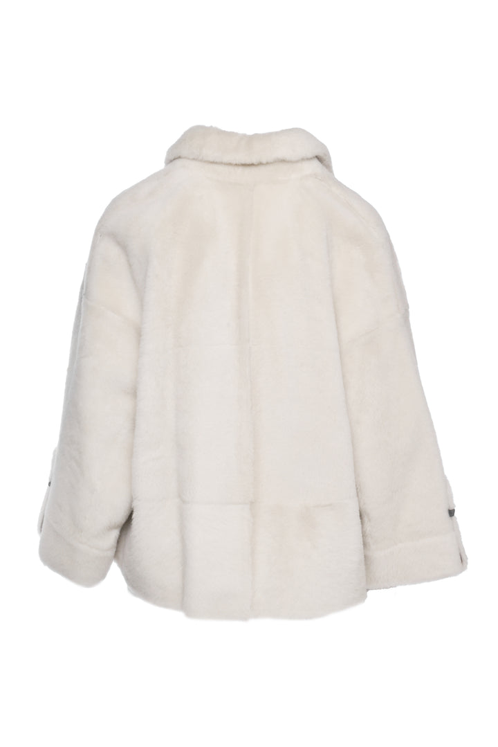 Brunello Cucinelli Size 0 Reversible Shearling Double Breasted Jacket