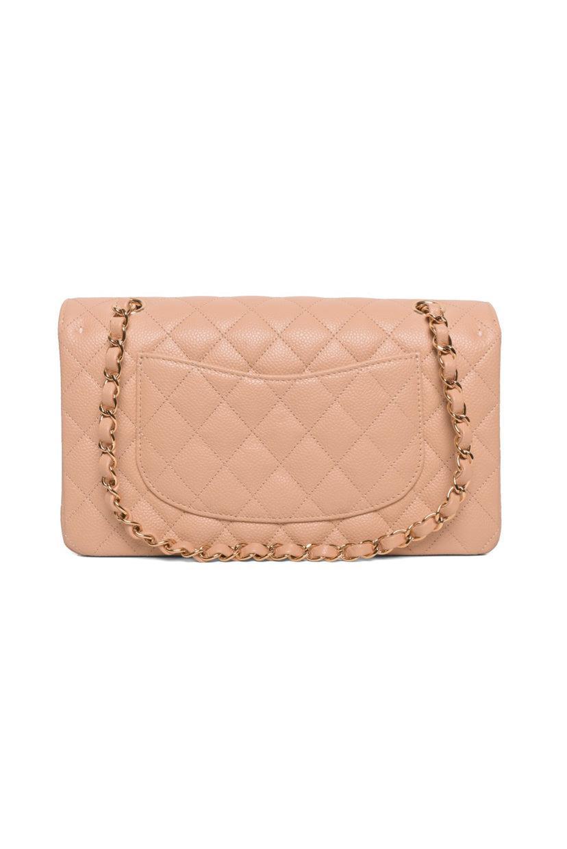Chanel Quilted Caviar Medium Double Flap Shoulder Bag