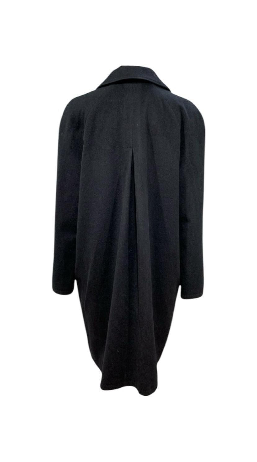 Black Goat Cashmere Double Breasted Size M Coat