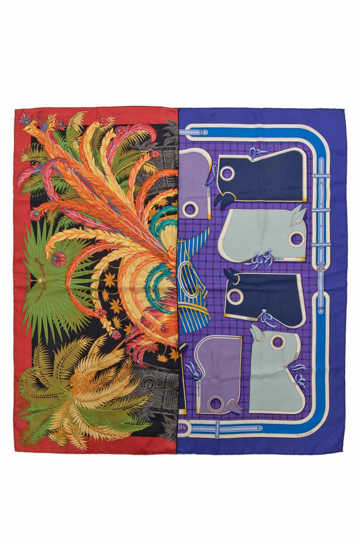 Hermes Mythiques Phoenix Print Silk Square Scarf