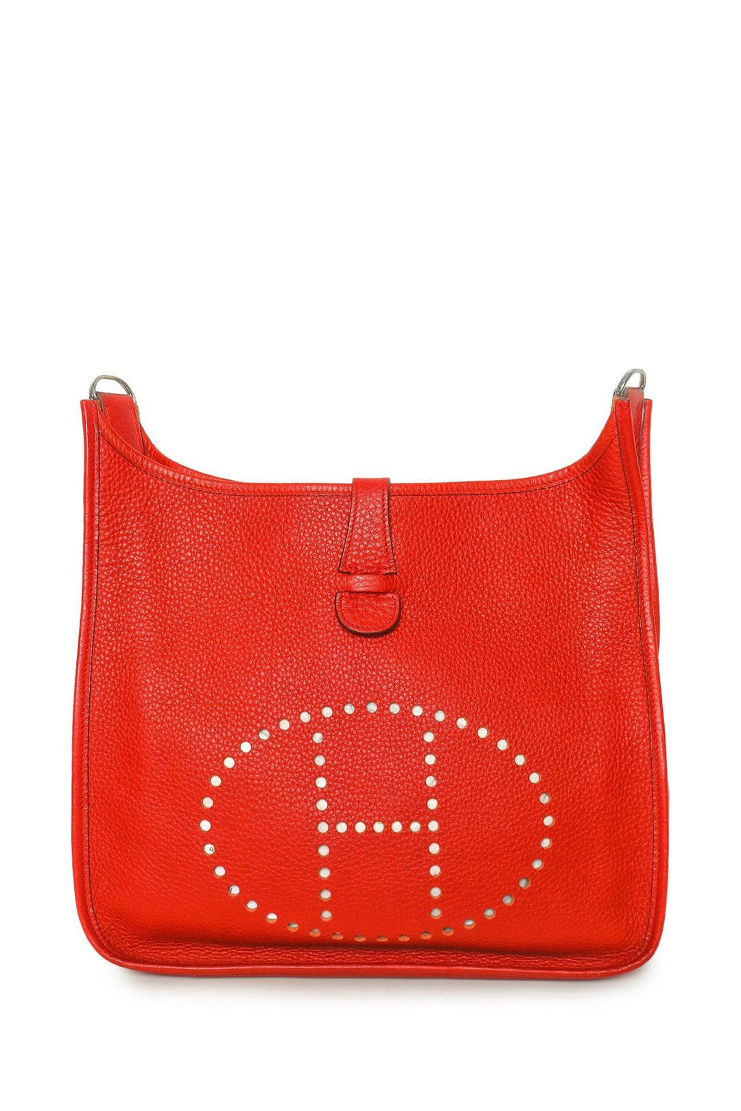 Hermes 2005 Red Taurillon Clemence Evelyne III PM Crossbody