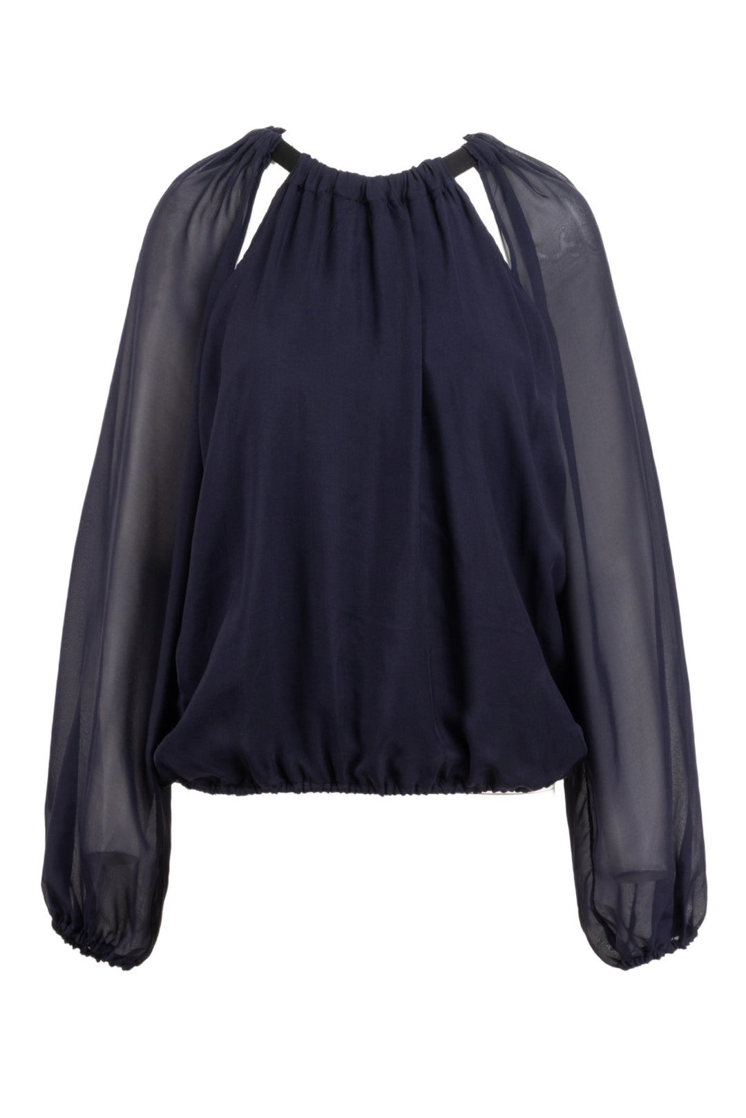 Lanvin Size S Ruched Neck Silk Tops