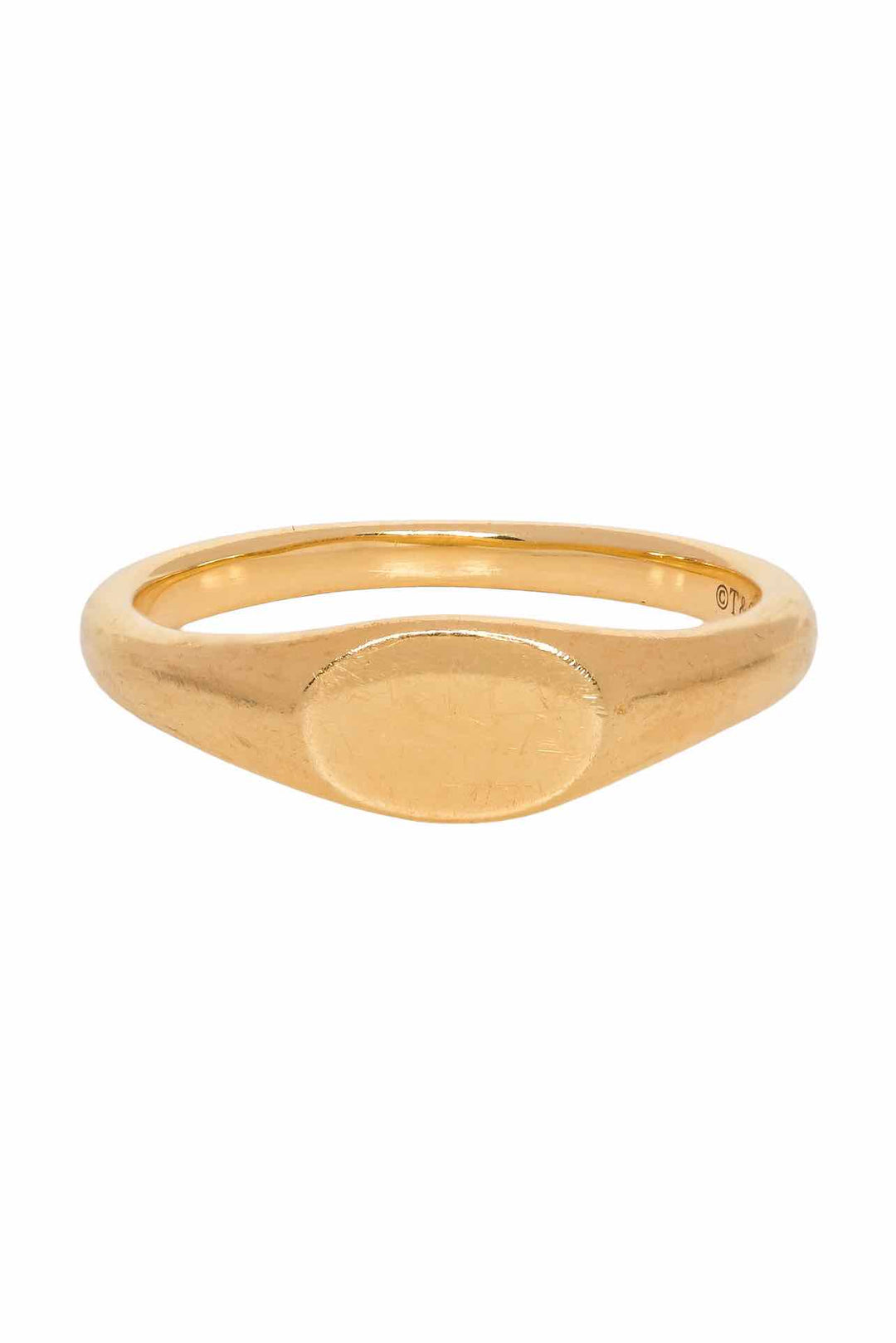 Tiffany Size 7 18K Yellow Gold Signet Ring