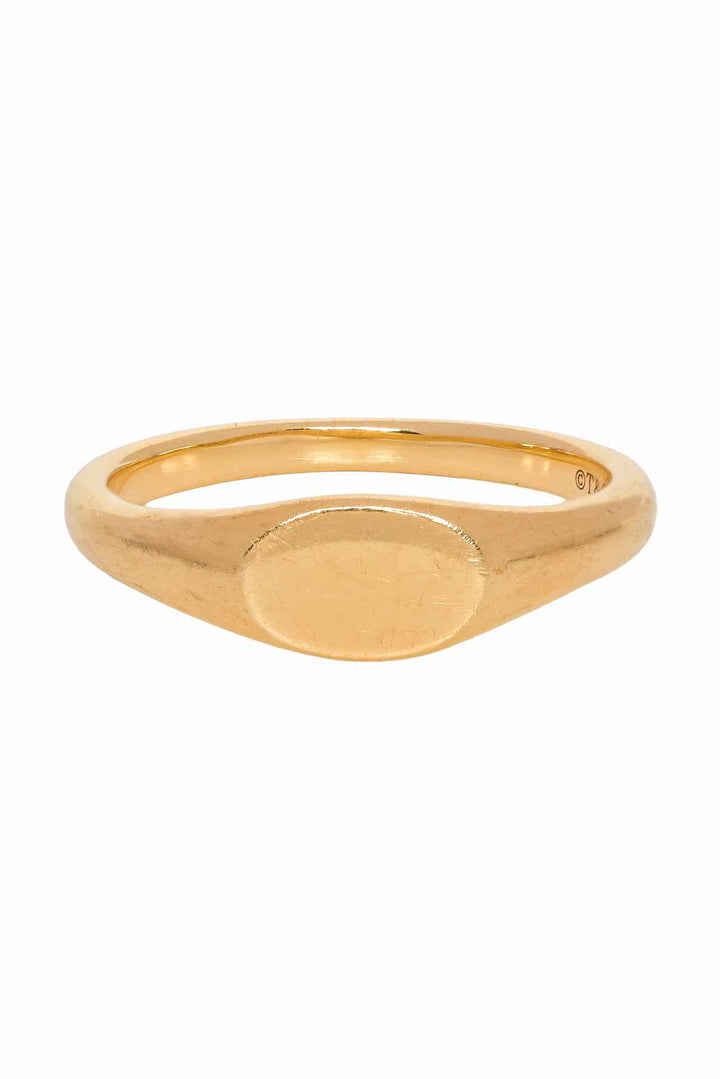 Tiffany Size 7 18K Yellow Gold Signet Ring