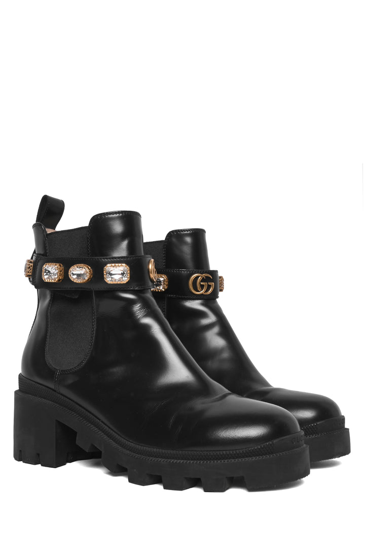 Gucci Trip Jewle Size 39.5 Ankle Boots