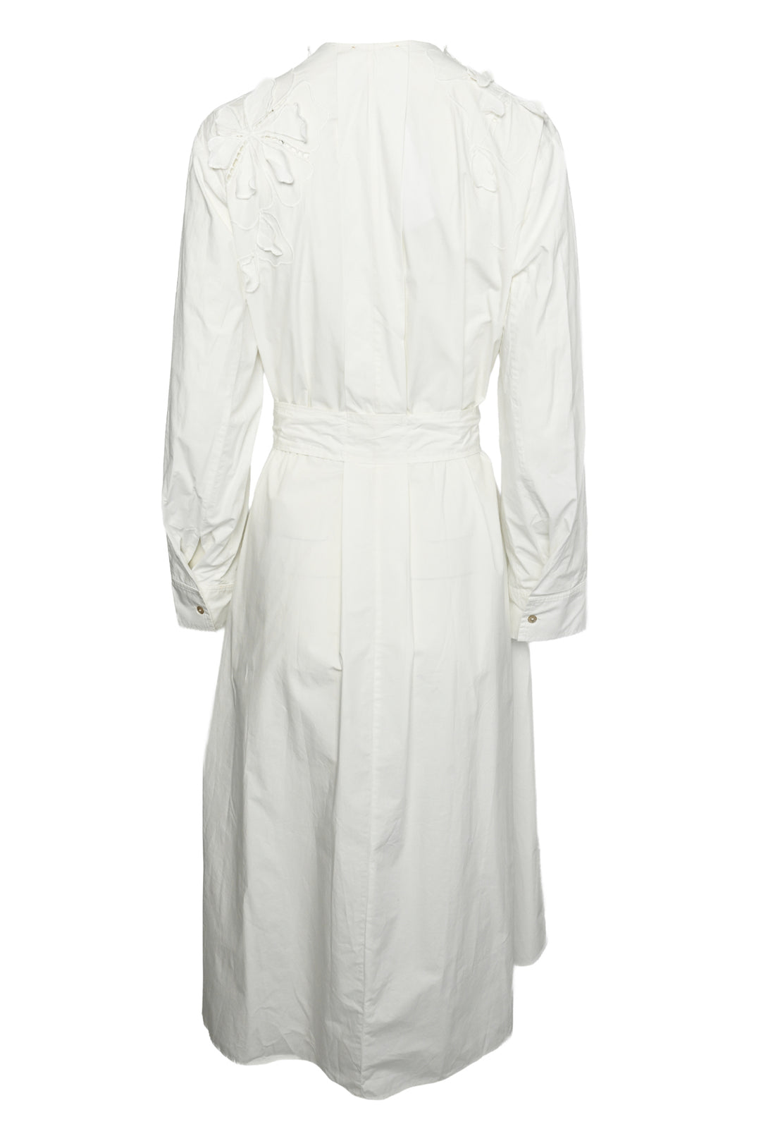 Forte_Forte Size 2 En Fleur Embroidered Cotton Poplin Robe