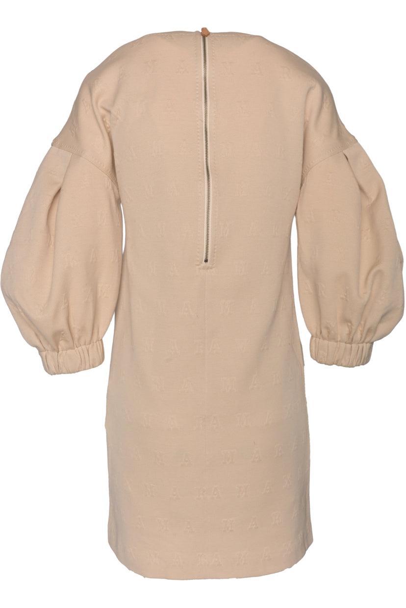 Maxmara Size 2 Logo Embossed Knit Mini Dress