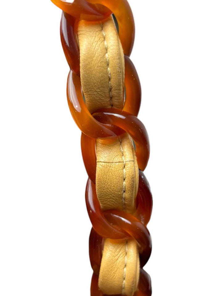 Chanel Small Resin Chain Leather Flap Purse