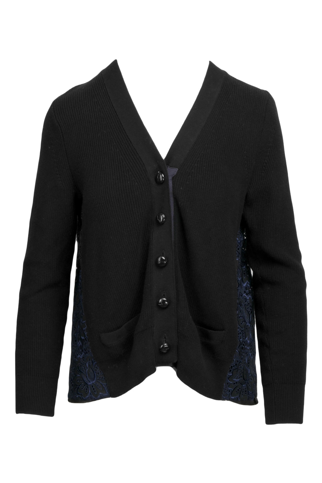 Sacai Luck Size 3 Knit & Lace Cardigan