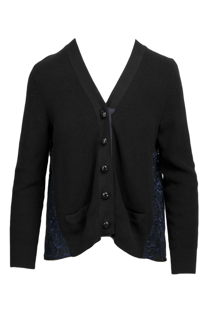 Sacai Luck Size 3 Knit & Lace Cardigan