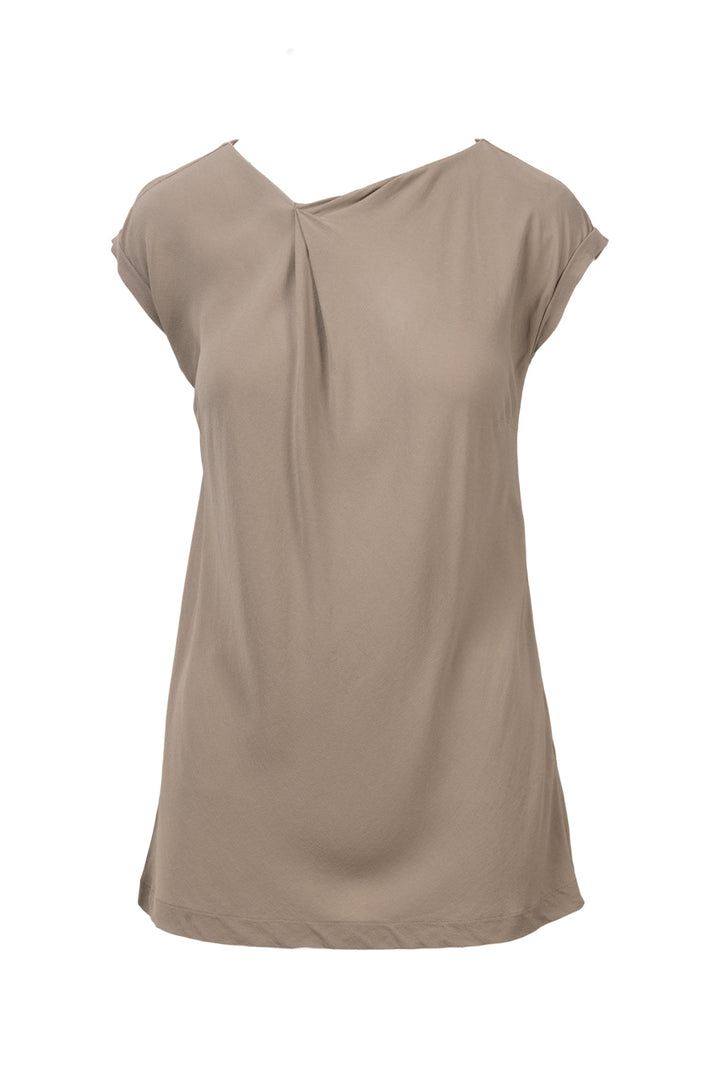 Brunello Cucinelli Size S Monili Trim Ruched Tops