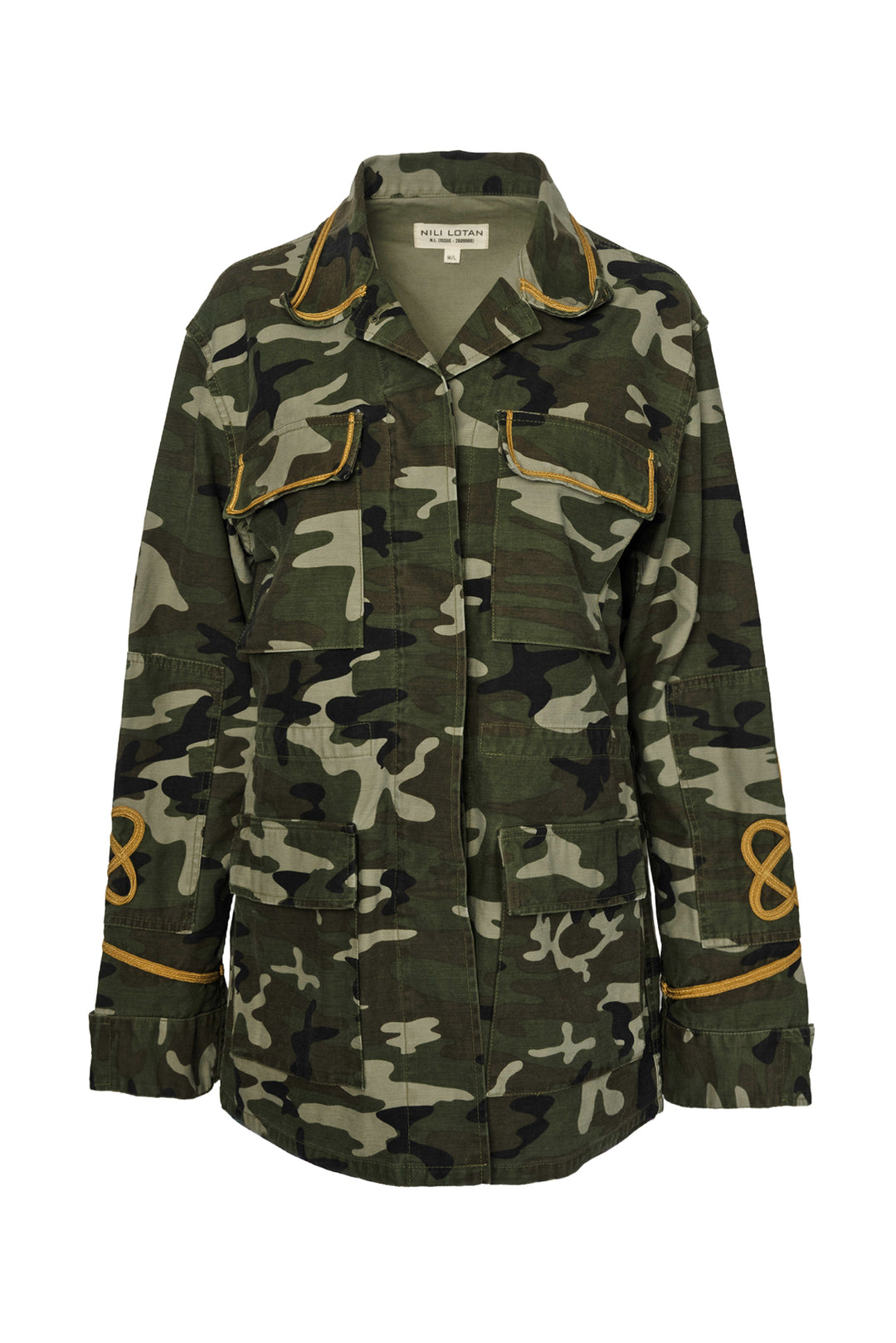 Nili Lotan Size M/L Camo Utility Jacket