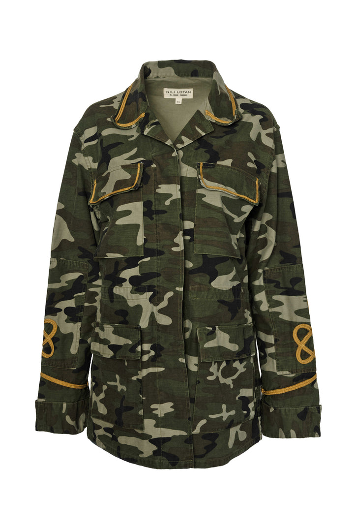 Nili Lotan Size M/L Camo Utility Jacket