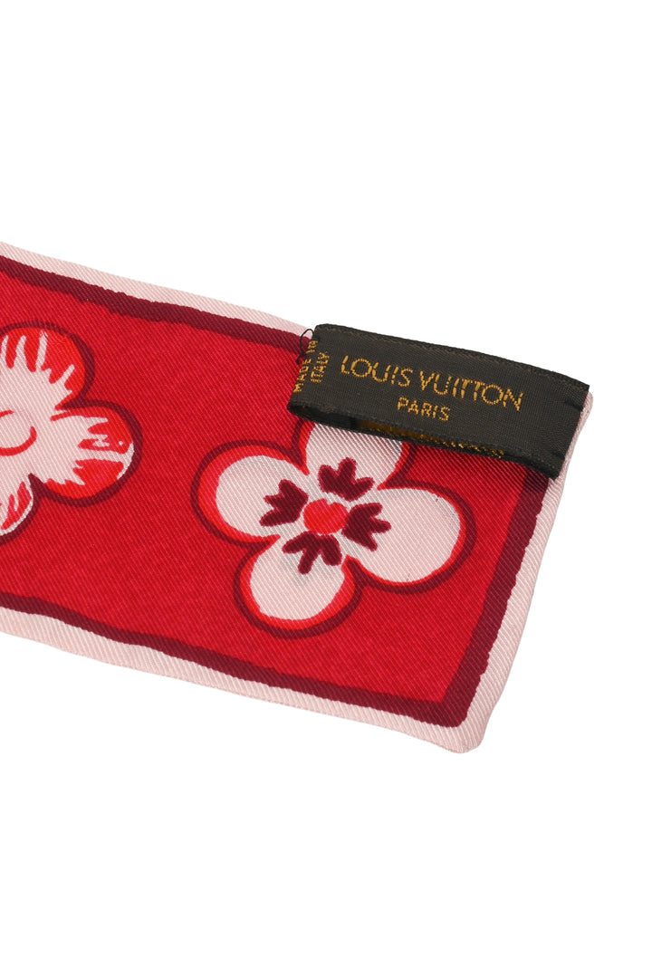 Louis Vuitton Fleur de Porcelaine Floral Print Bandeau Scarf