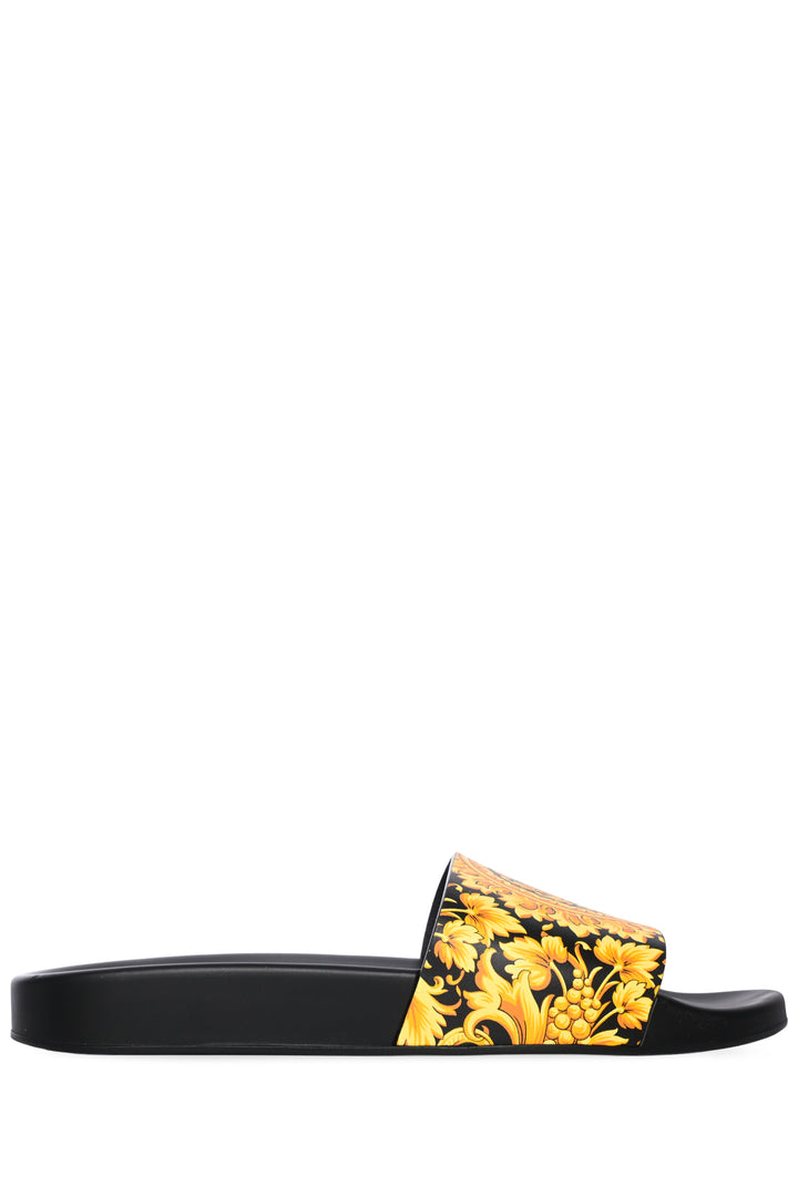 Versace Size 39 Baroque Printed Slip-on Slides
