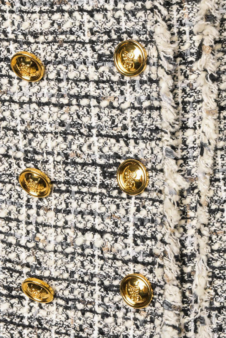 Giambattista Valli Size 42 Double Breasted Tweed Blazer