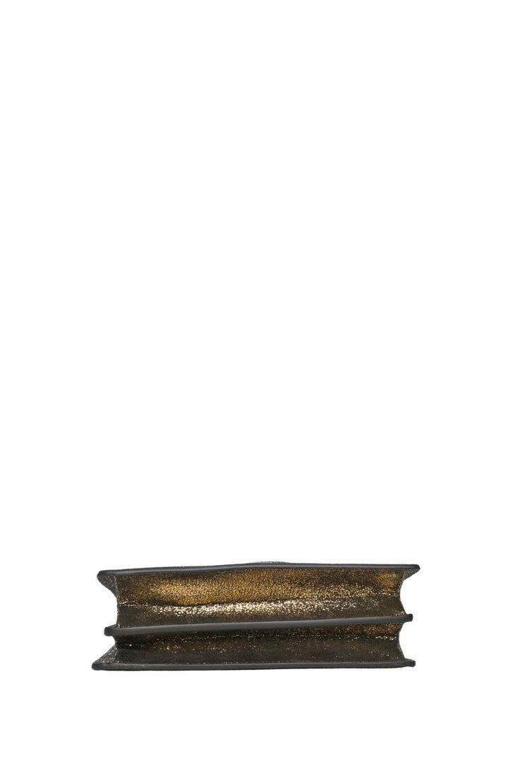 Salvatore Ferragamo Thalia Metallic Leather Shoulder Bag