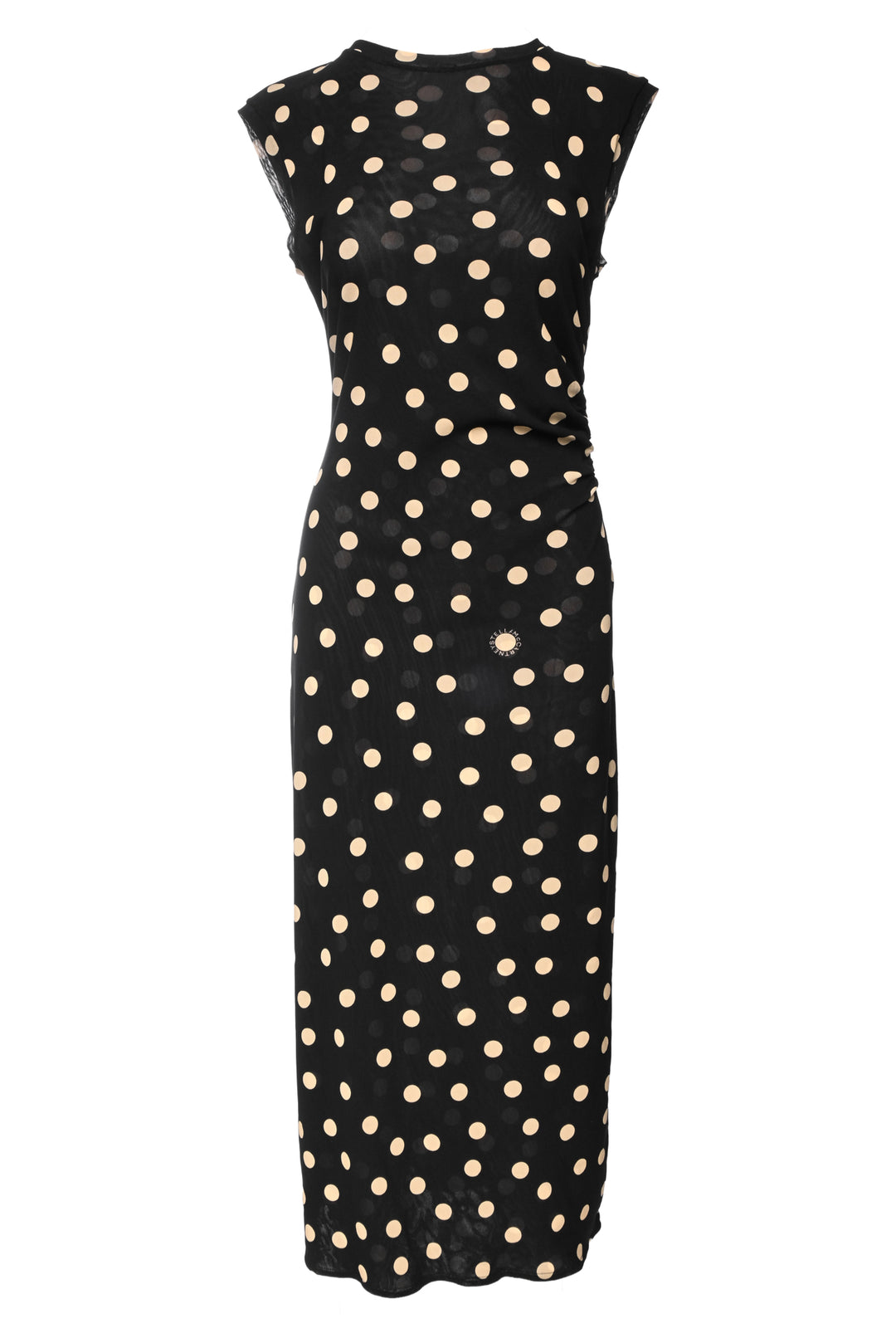Stella Mccartney Size L Polkadot Ruched Maxi Dress
