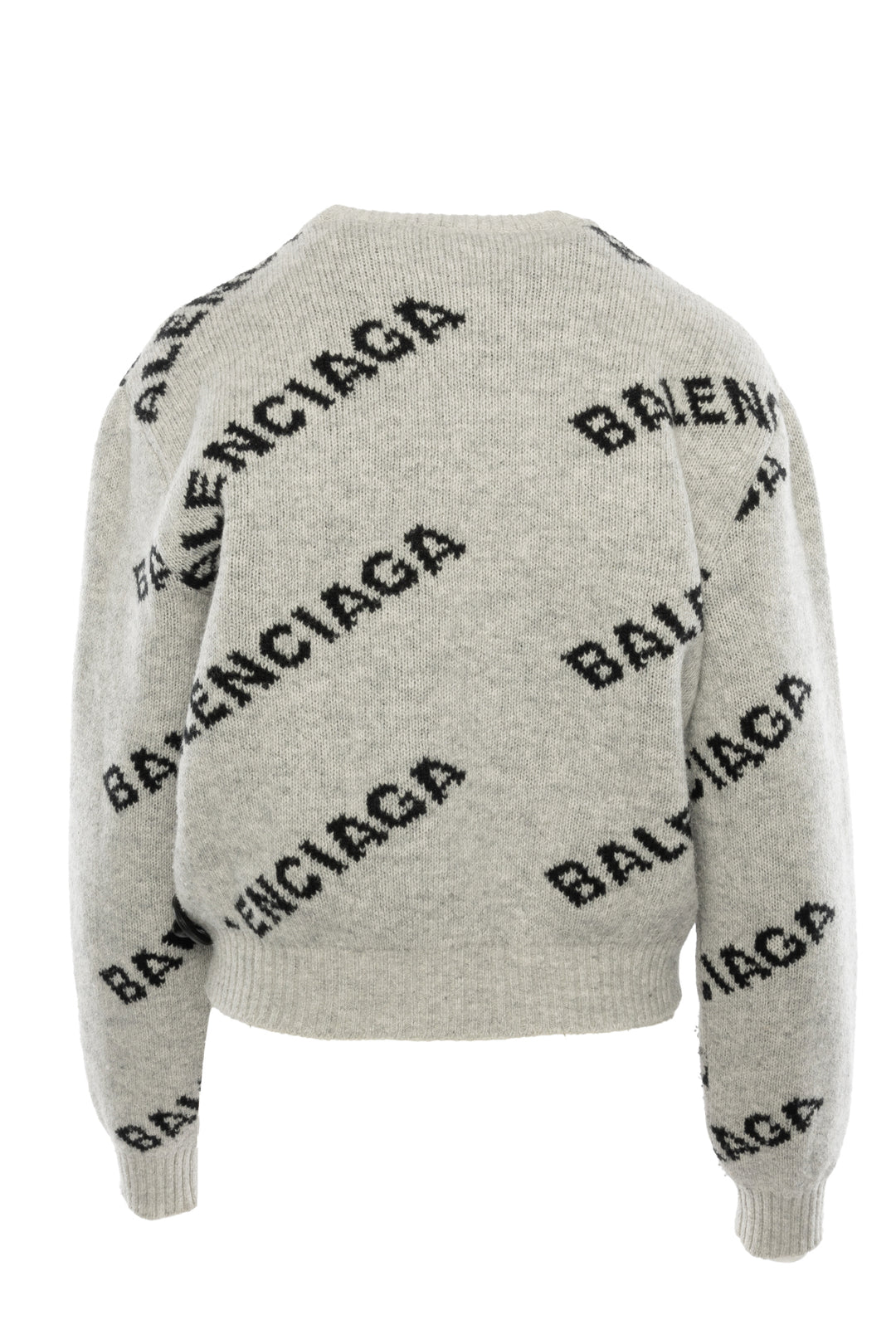 Balenciaga Size 36 2018 Allover Logo Crewneck Sweater