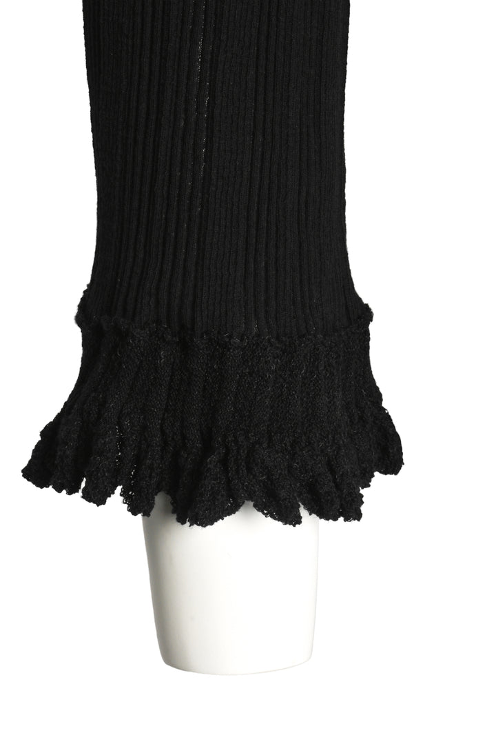 Chanel Size 36 High Neck Ruffle Blouse