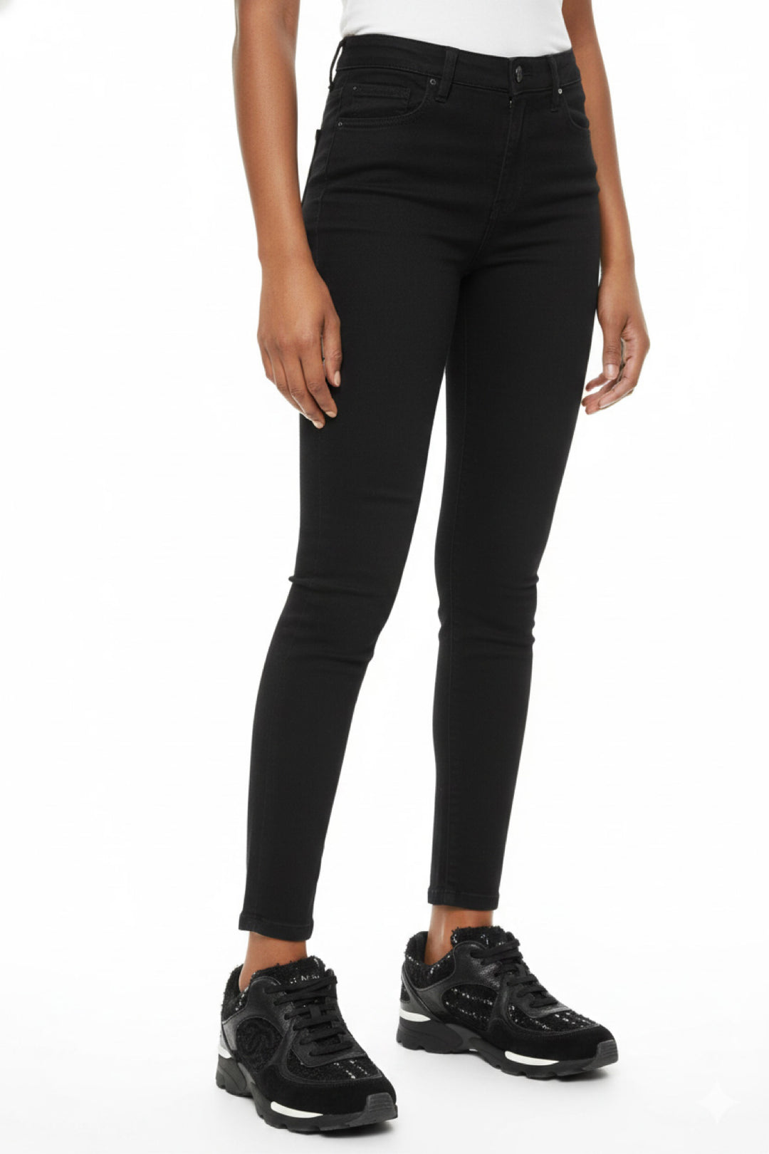 Chanel Size 36 Tweed, Suede & Leather CC Sneaker