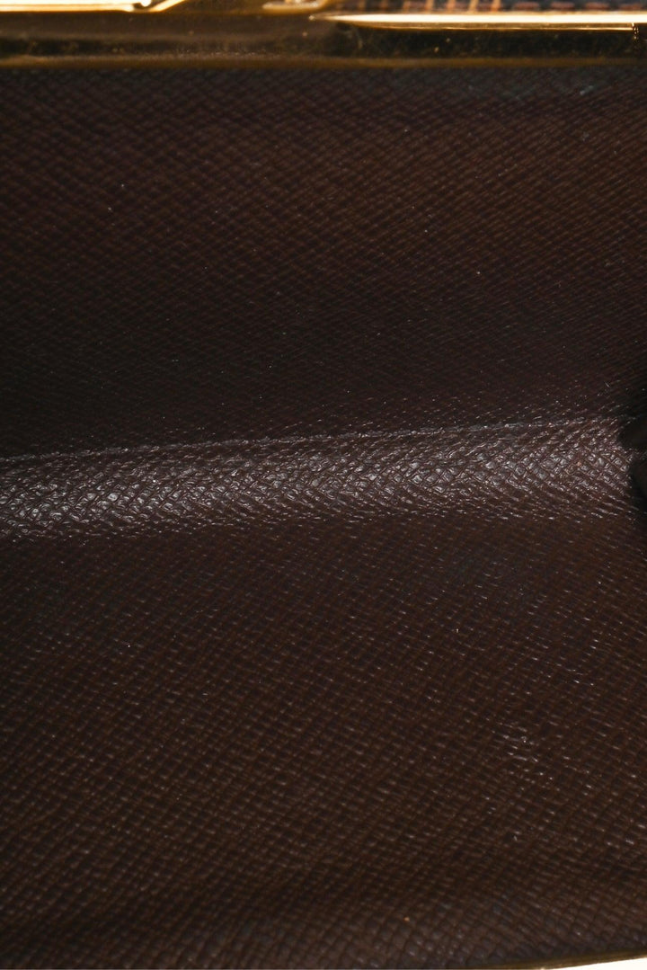 Louis Vuitton 2006 Damier Ebene French Purse Wallet