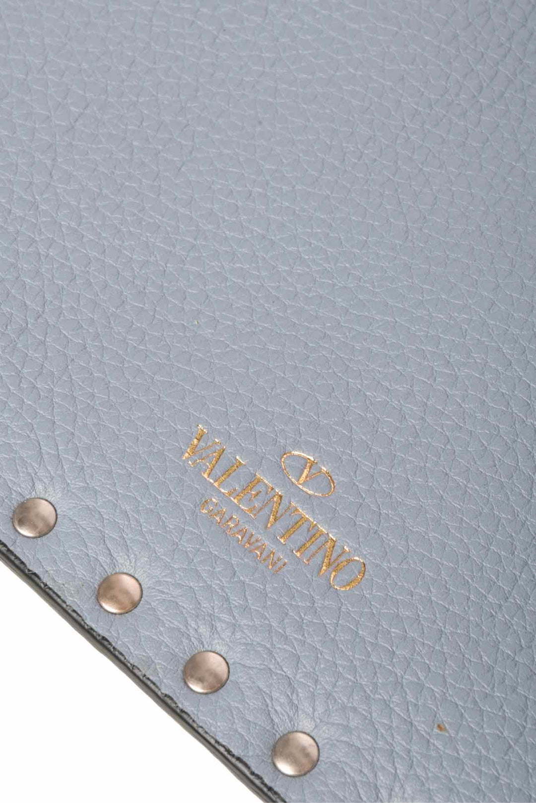 Valentino Rockstud Grain Leather Pouch Clutch