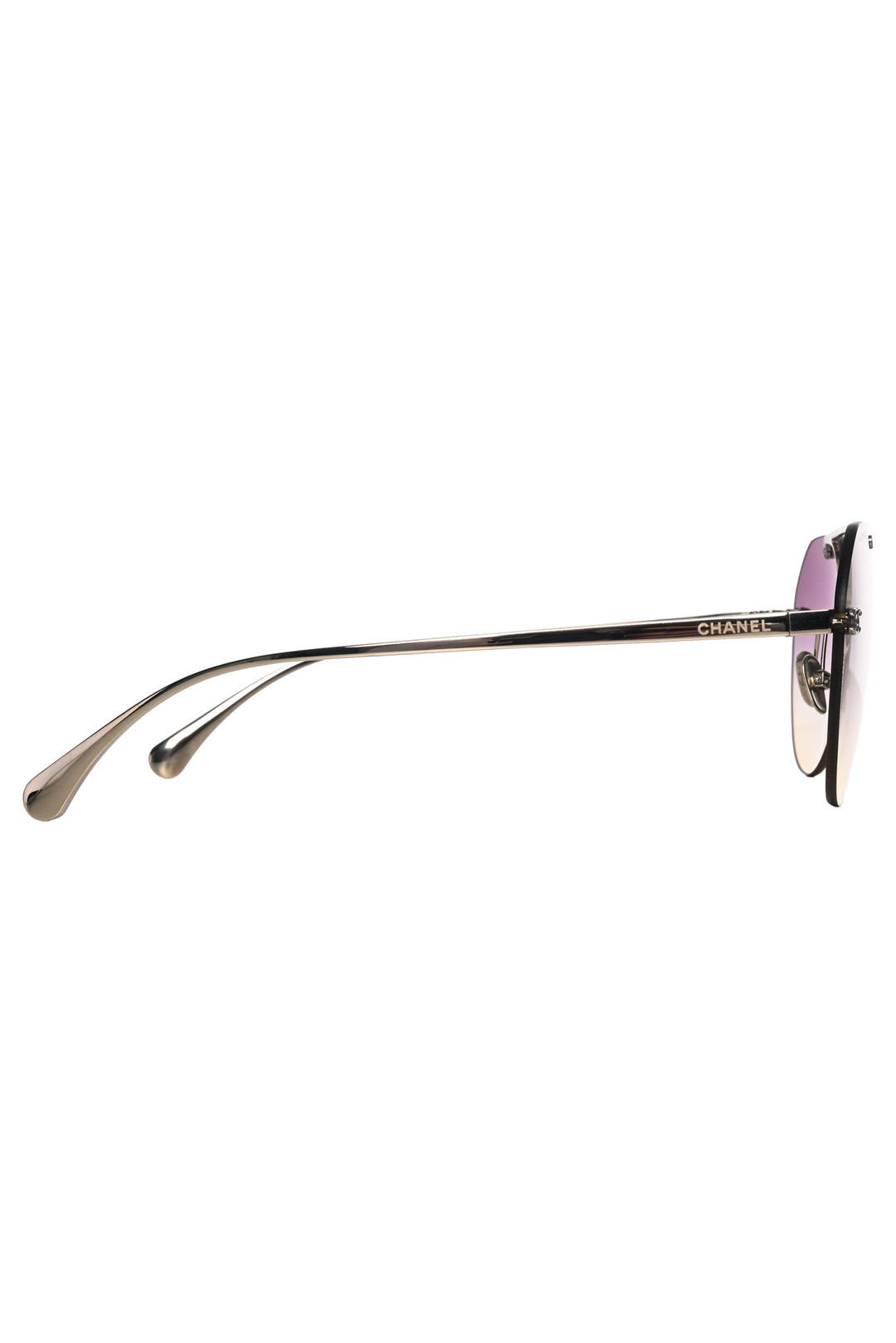 Chanel Titanium CC Pilot Aviator Sunglasses