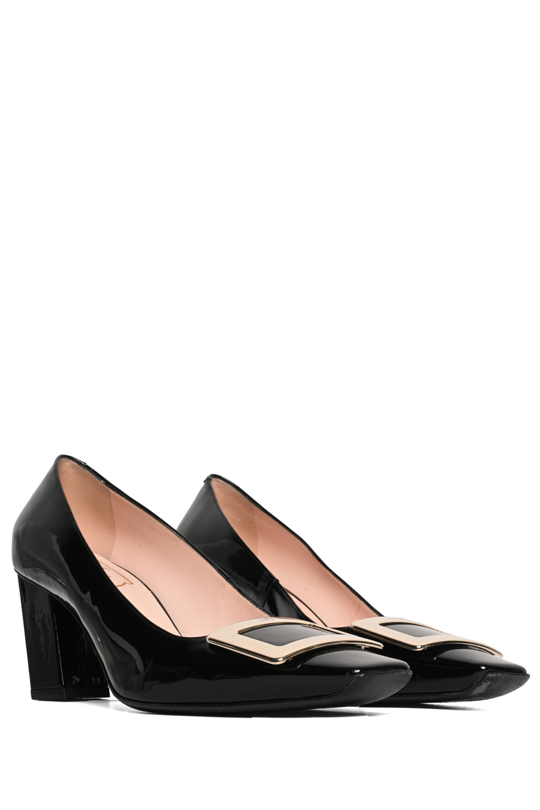 Roger Vivier Size 37.5 Belle Vivier Patent Leather Pumps