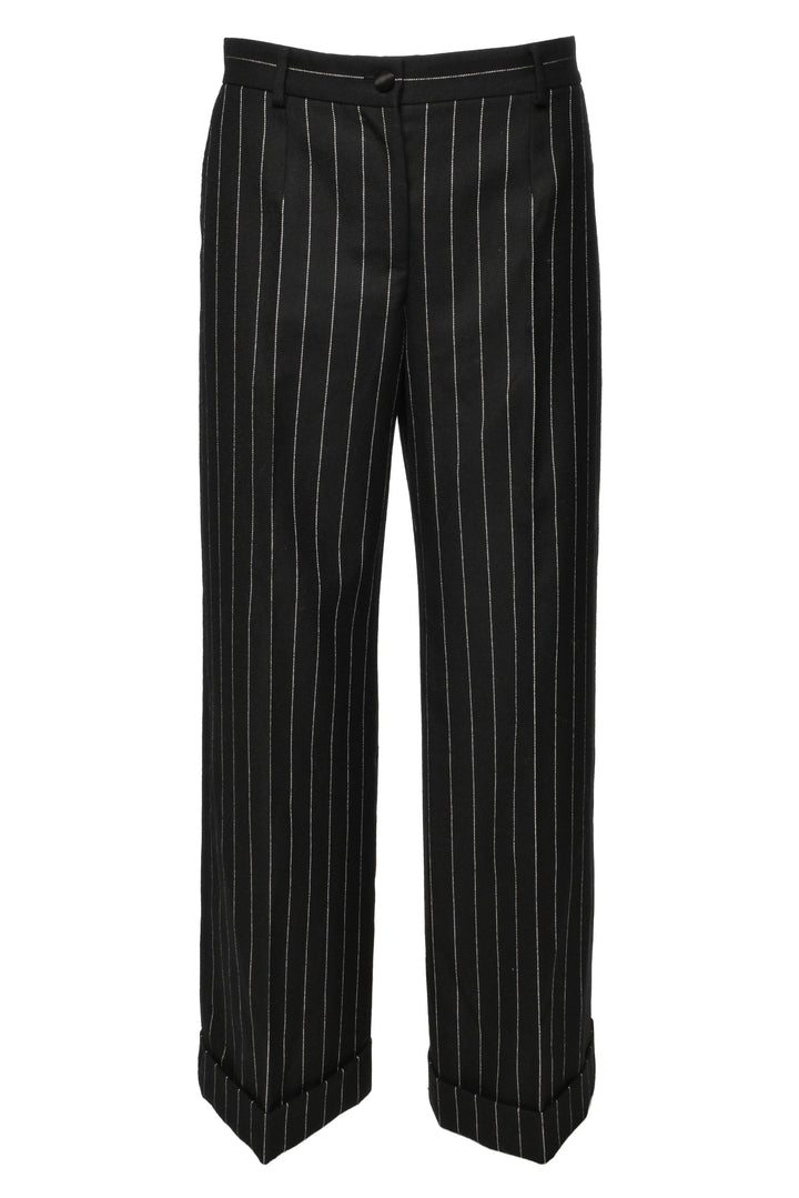 Dolce & Gabbana Size 46/42 Double Breasted Pinstripe Wool Blazer & Pant Suit
