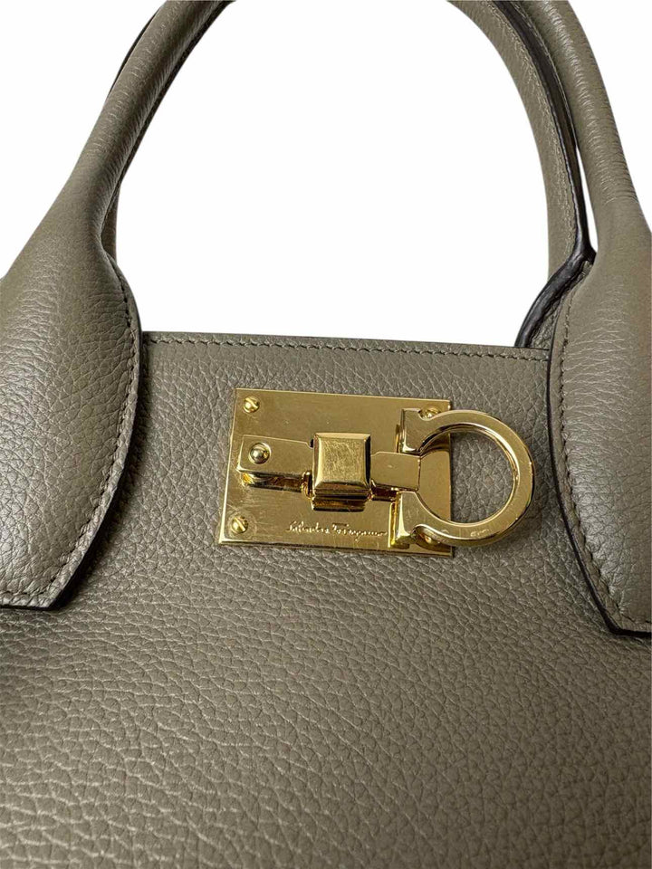 Salvatore Ferragamo Studio Leather Tote Purse