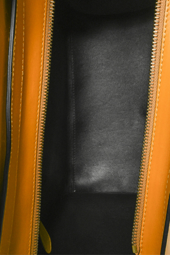 Celine 2013 Two-Tone Calfskin Leather Mini Luggage Tote