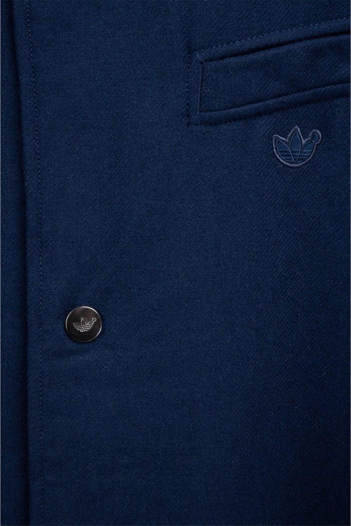 Adidas Size L Men's 2021 F/W Blue Version 3 Stripes Coat