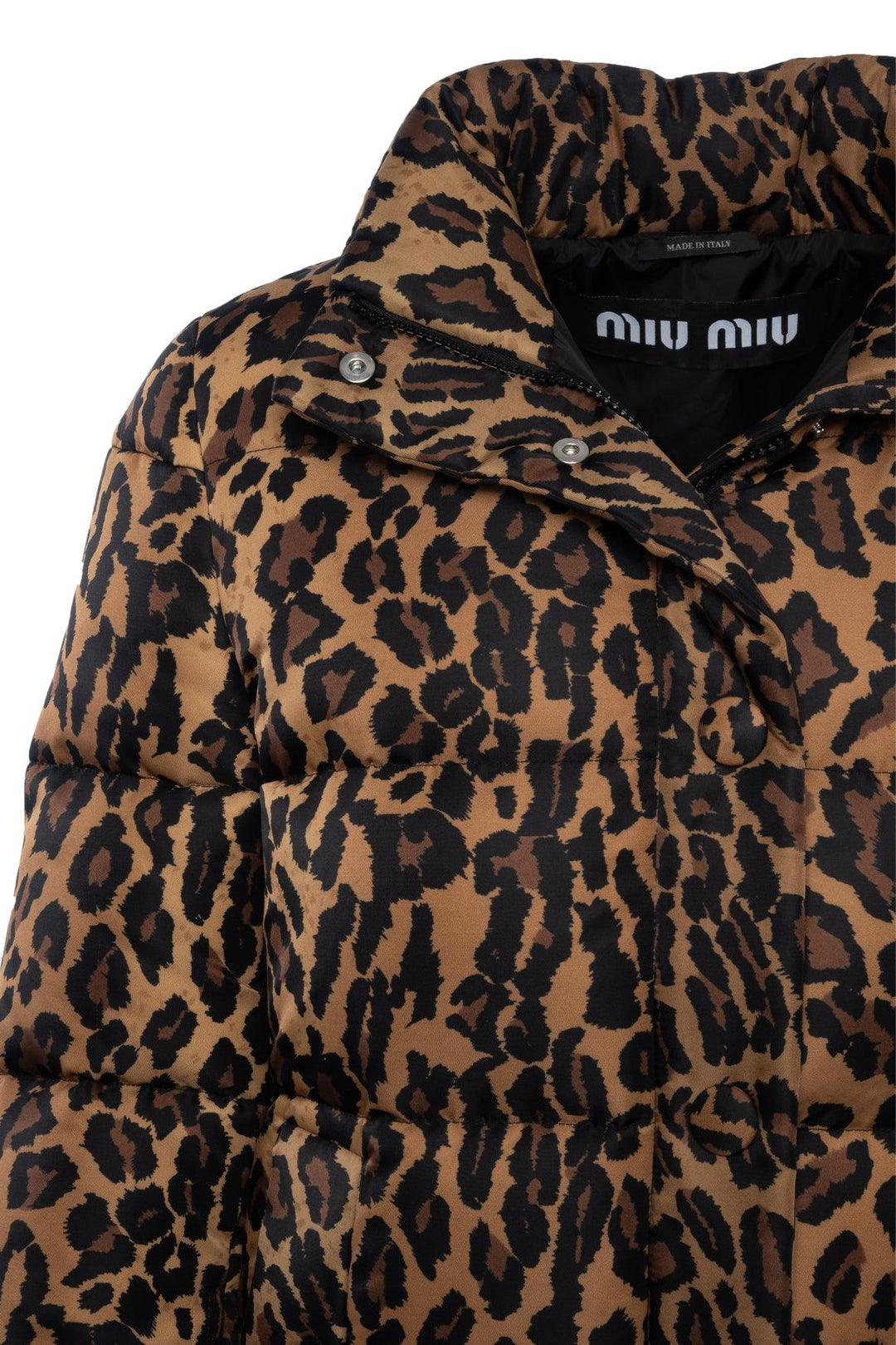 Miu Miu Size 38 Leopard Puffer Jacket