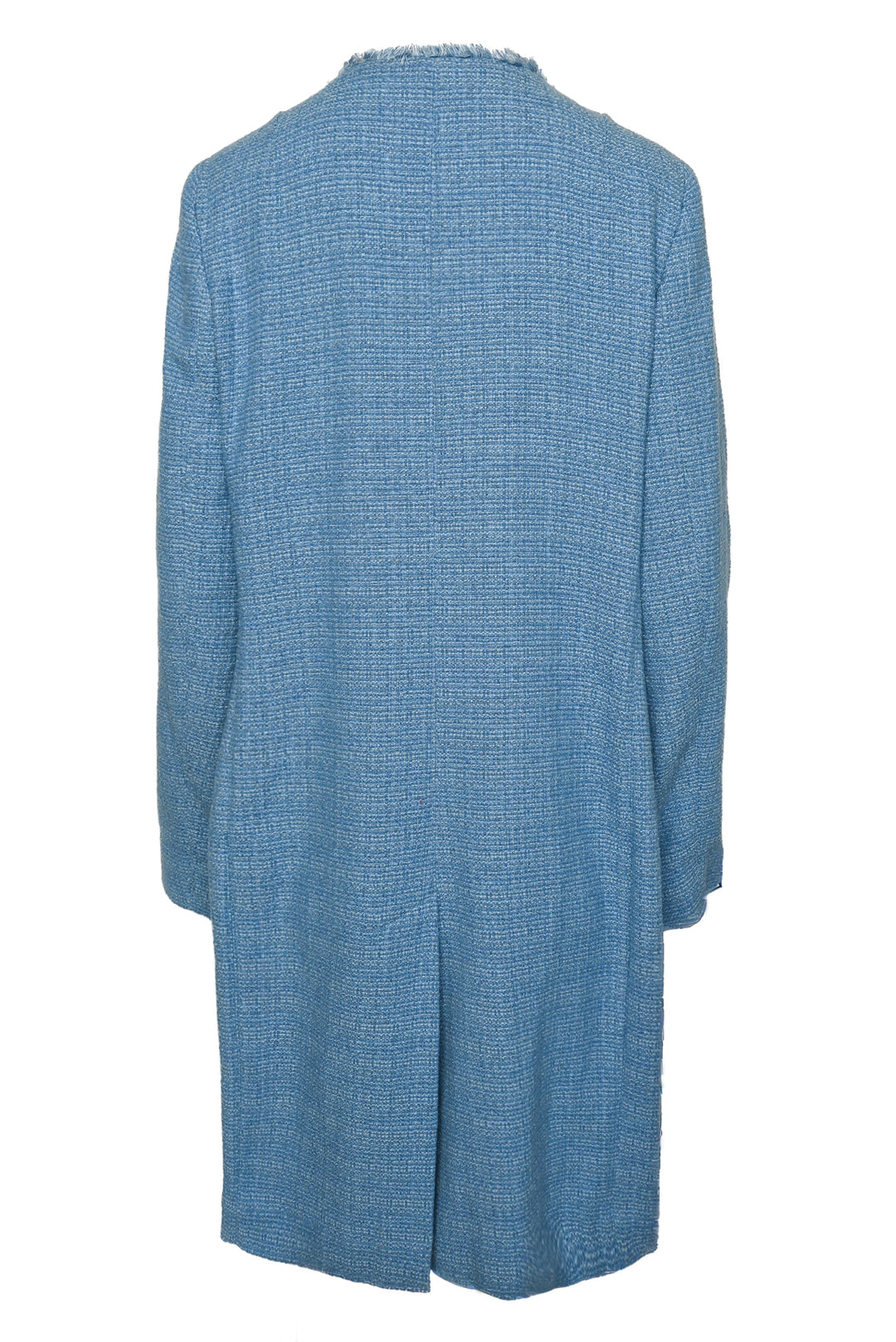 Weekend Max Mara Size 14 Fringe Edge Tweed Coat